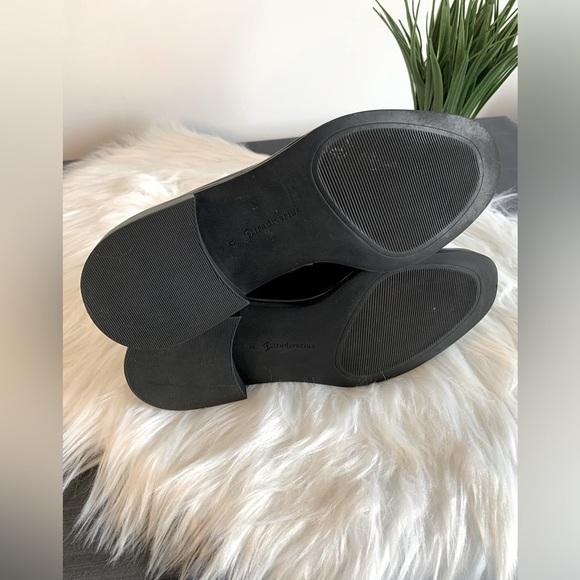 Stradivarius Loafer SZ: EU: 37 Black Pleather Silver tone Chain link - Picture 5 of 6